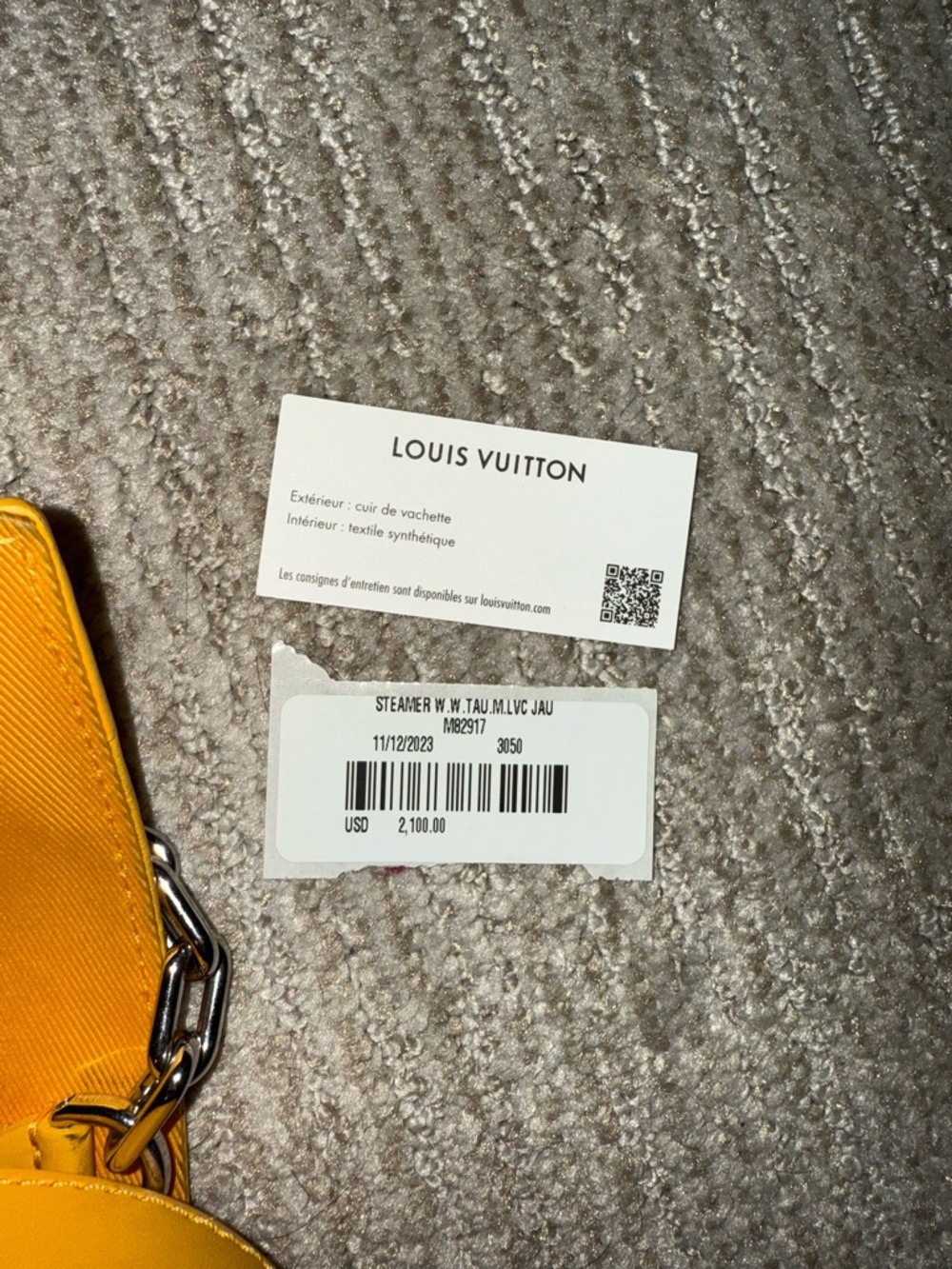Louis Vuitton Yellow Monogram Chain Steamer Crossbody - Picture 12 of 14